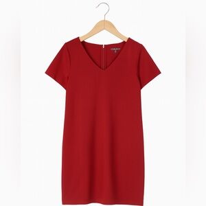 One Love Red V-Neck Shift Dress Women’s Size Large | Classic & Versatile